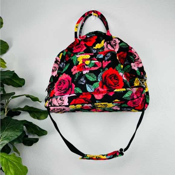 Vera Bradley Large Deluxe Duffle Bag Havana Rose Quilted Floral Retired Travel - Picture 10 of 15